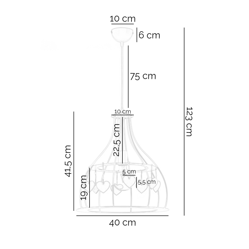 ONLI - Lühter lastele TITTA 1xE27/22W/230V roosa