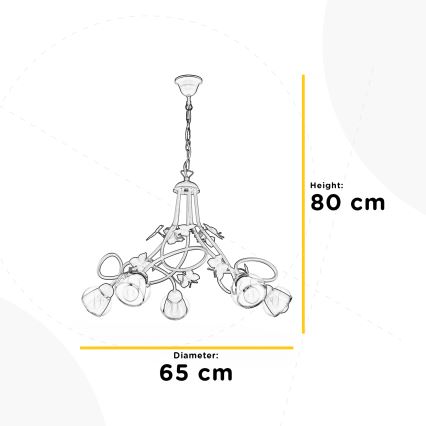 ONLI - Lühter lastetuppa BUTTERFLY 5xE14/6W/230V