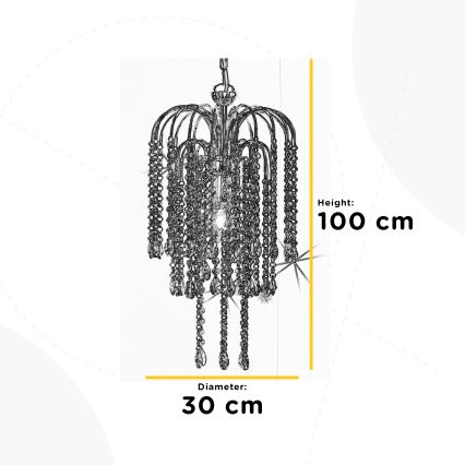 ONLI - Lühter PIOGGIA 1xE27/22W/230V läikiv kroom