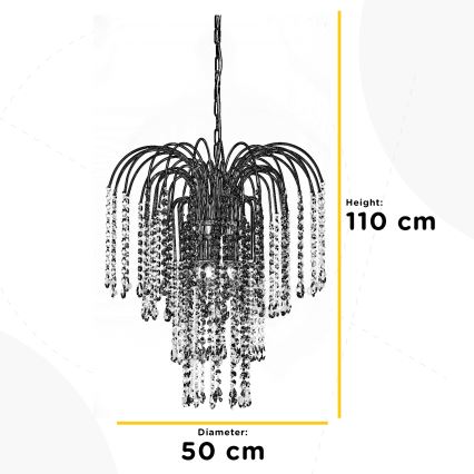 ONLI - Lühter PIOGGIA 5xE14/6W/230V kuldne