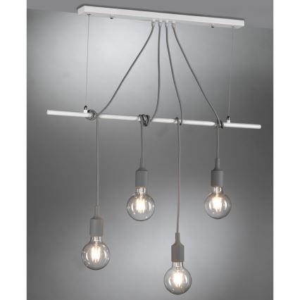 ONLI - Lühter WIRE 4xE27/15W/230V hall/valge
