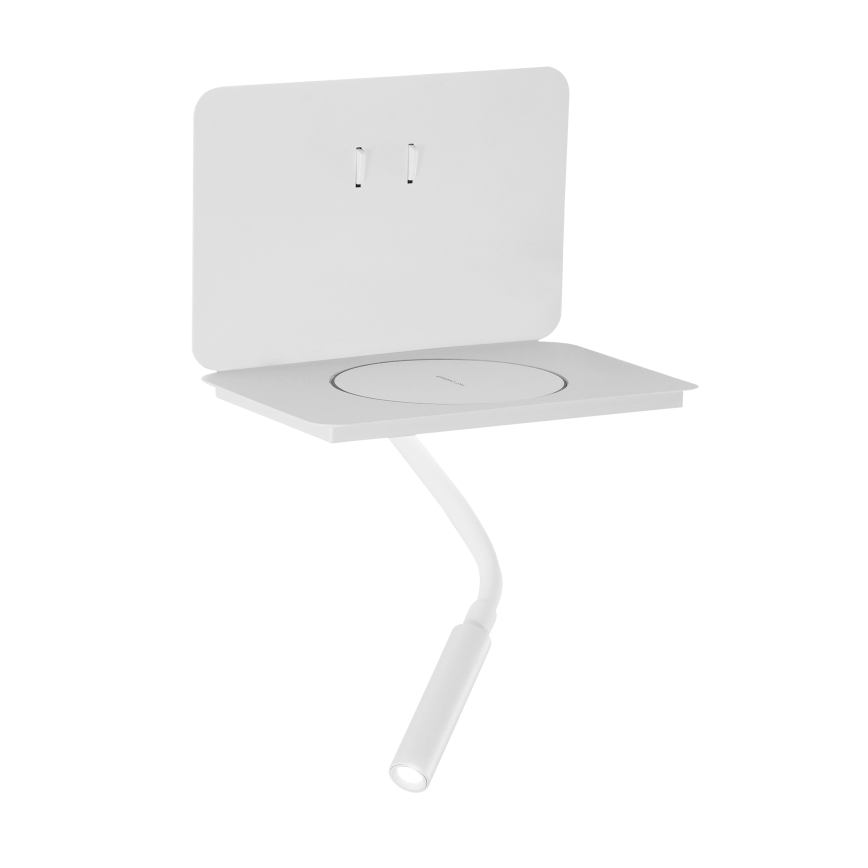 ONLI - painduv LED-laualamp riiuliga WIK LED/6,5W/230V + LED/3W valge