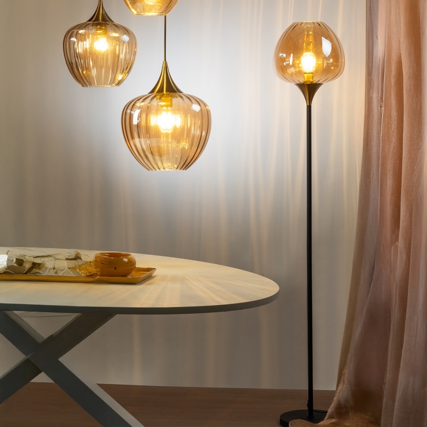 ONLI - Põrandalamp ELIDE 1xE27/15W/230V must/vasetoon