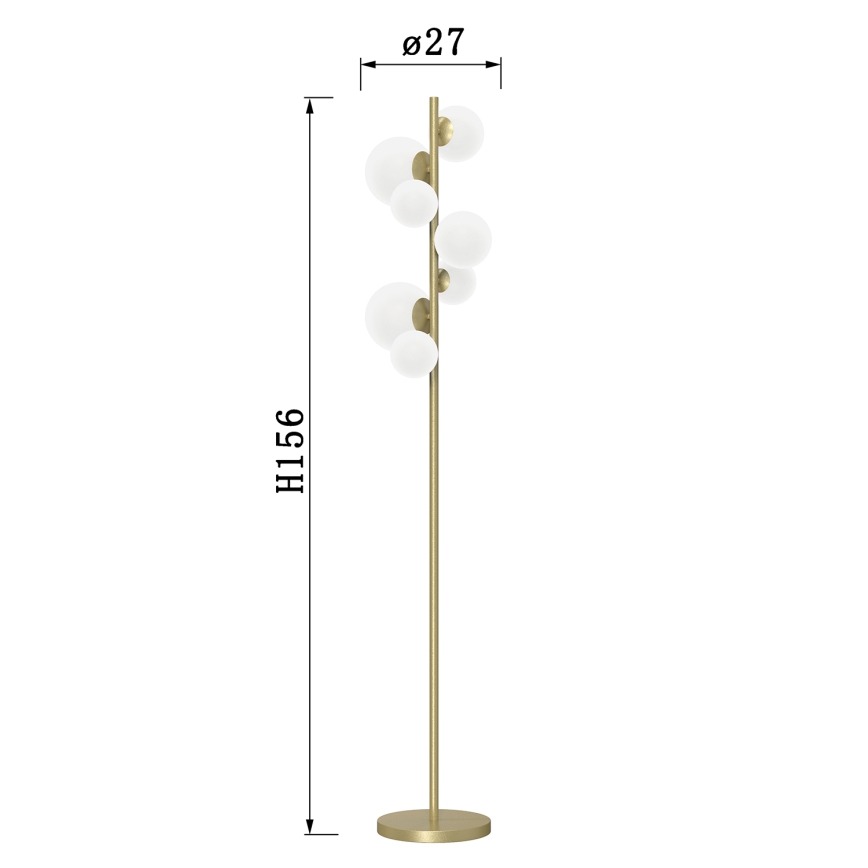 ONLI - Põrandalamp PALOMA 7xG9/10W/230V kuldne