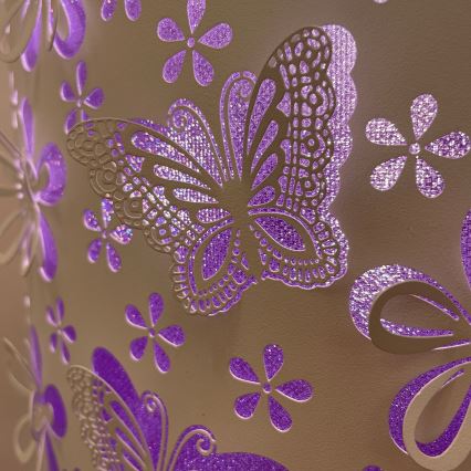 ONLI - Põrandalamp TITILLA 1xE27/22W/230V lilla/valge