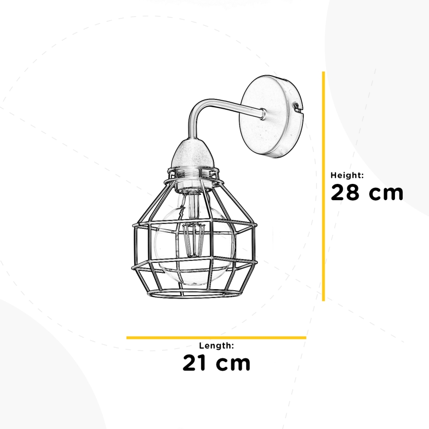 ONLI - Seinavalgusti ÄMBLIK 1xE27/15W/230V must