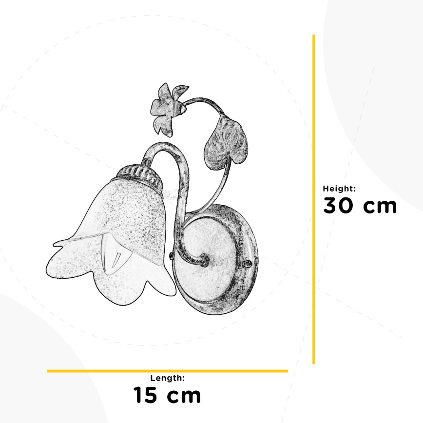 ONLI - Seinavalgusti BOTTON DORO 1xE14/6W/230V