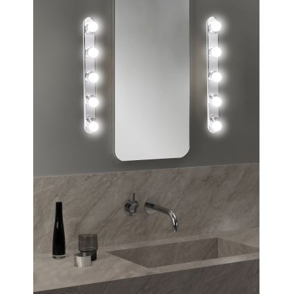 ONLI - Seinavalgusti HOLLYWOOD 5xE14/6W/230V läikiv kroom