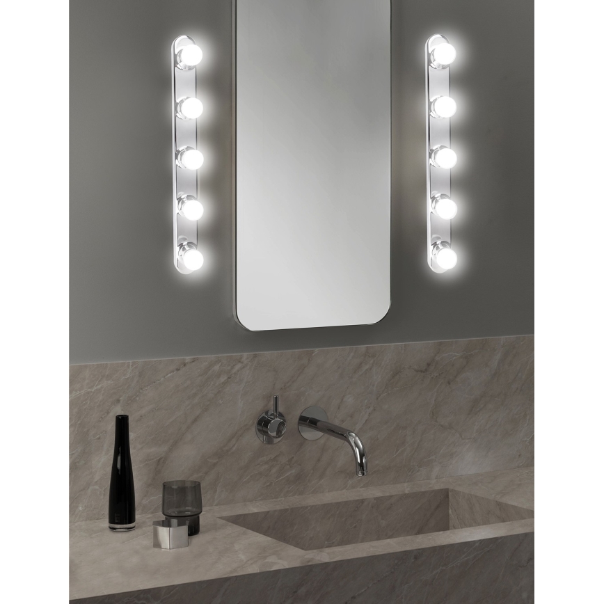 ONLI - Seinavalgusti HOLLYWOOD 5xE14/6W/230V läikiv kroom