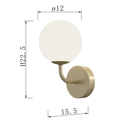 ONLI - Seinavalgusti PALOMA 1xG9/10W/230V kuldne