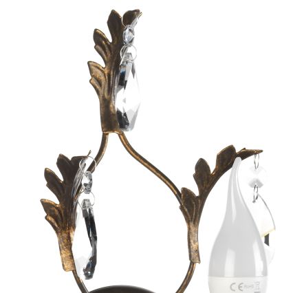 ONLI - Seinavalgusti TERESA 1xE14/6W/230V pronks