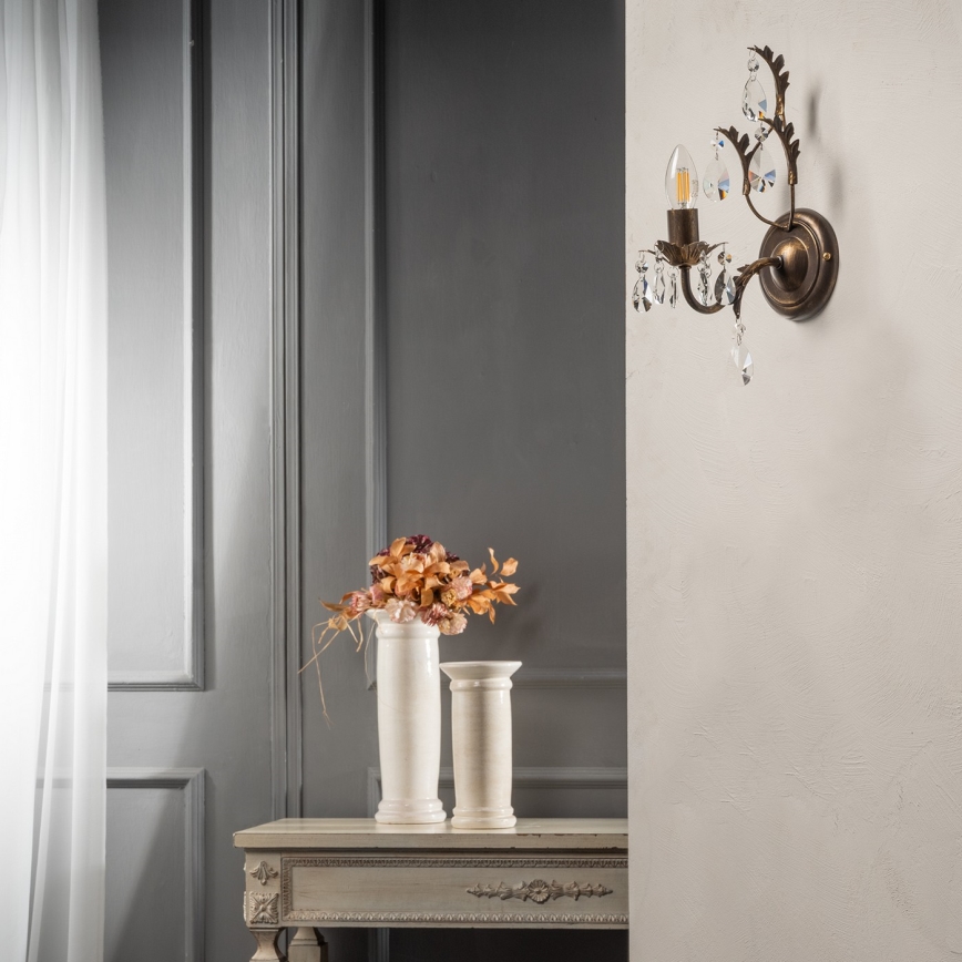 ONLI - Seinavalgusti TERESA 1xE14/6W/230V pronks