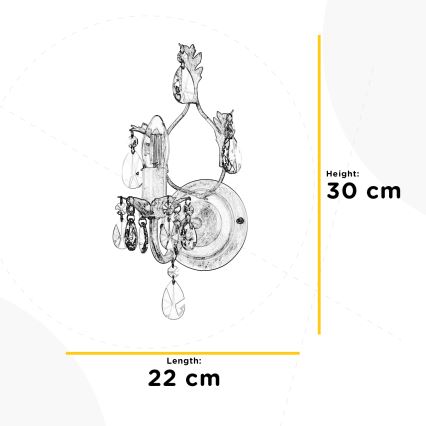 ONLI - Seinavalgusti TERESA 1xE14/6W/230V pronks