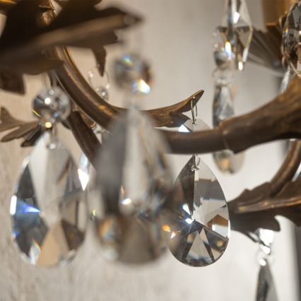 ONLI - Seinavalgusti TERESA 5xE14/6W/230V pronks