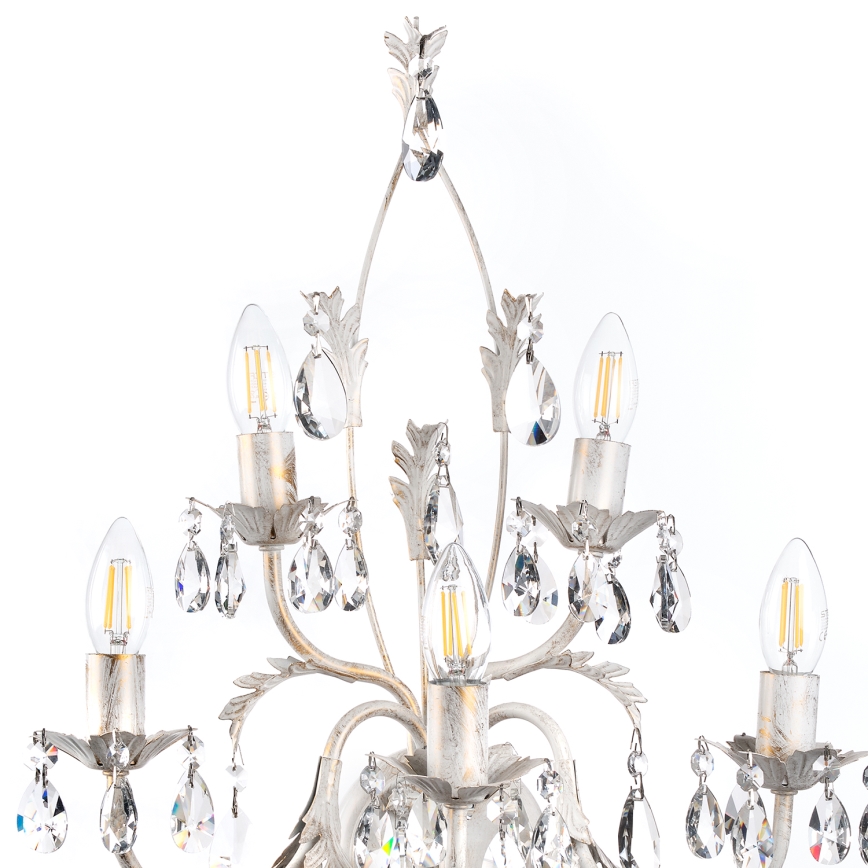 ONLI - Seinavalgusti TERESA 5xE14/6W/230V valge