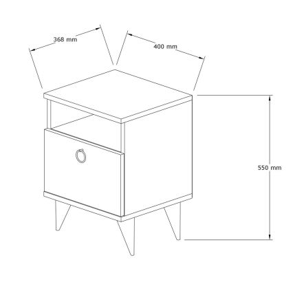 Öökapp BARLO 40x37 cm pruun