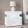 Öökapp LED-valgustusega GLOSSA 55 x 51 cm valge / läikiv valge