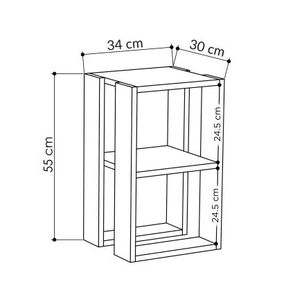 Öökapp LONIE 55x30 valge