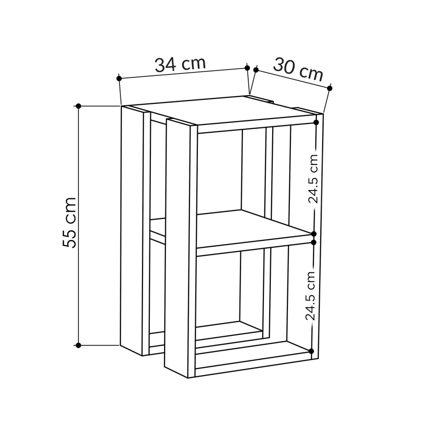 Öökapp LONIE 55x30 valge