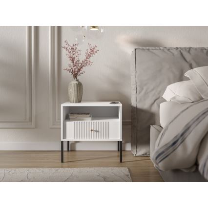 Öökapp LUE valge/must