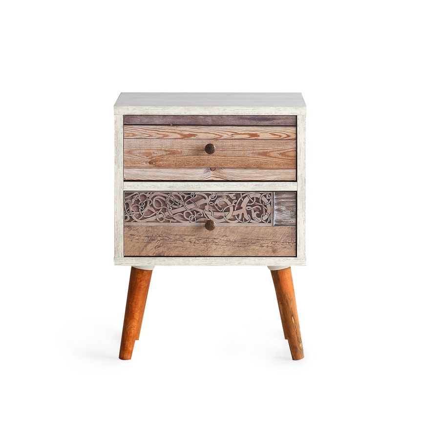 Öökapp MALMO 55x40 cm valge/pruun