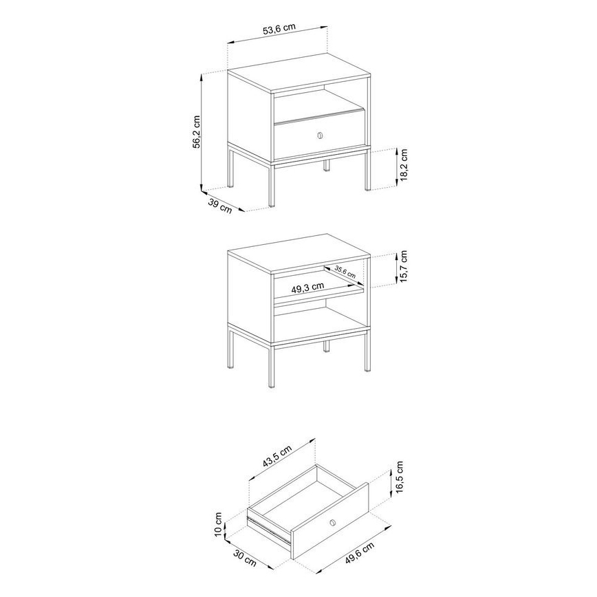 Öökapp MONO 56x54 cm sinine
