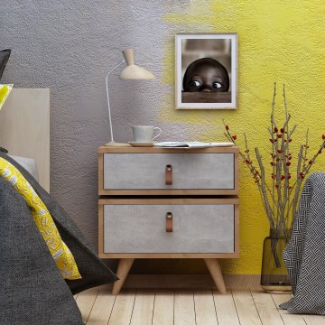 Öökapp OLENJ 59x50 cm pruun/hall