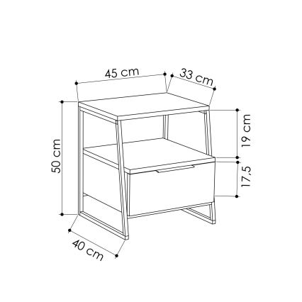 Öökapp PAL 50x45 cm valge/must