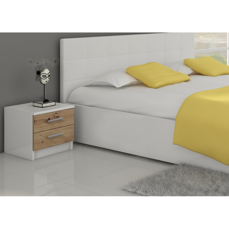 Öökapp TOD valge/tamm artisan