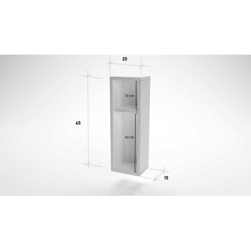 Öökapp TURRA 65x20 cm valge