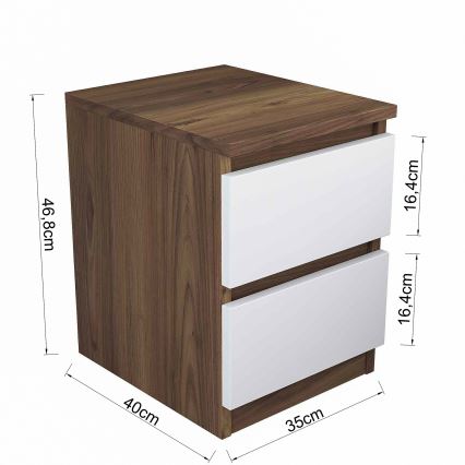 Öökapp WALNUT 46,8x35 cm pruun/valge