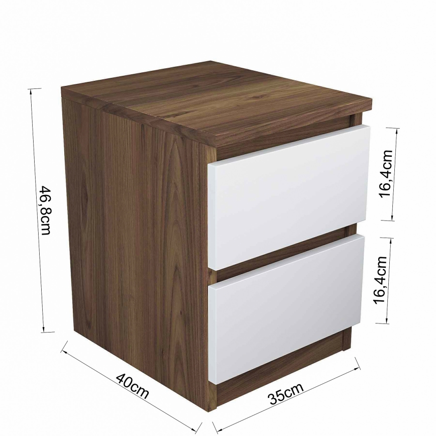Öökapp WALNUT 46,8x35 cm pruun/valge