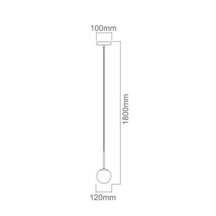 Open Design OR80049 - Vannitoa rippvalgusti kaabliga BAO 1xG9/8W/230V IP44 läikiv kroom