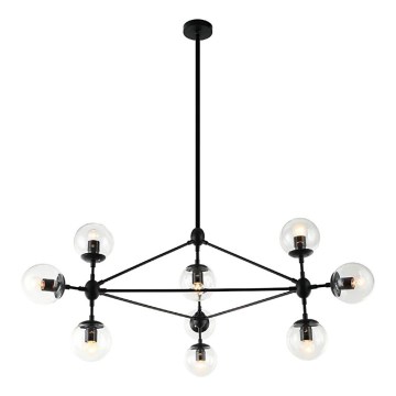 Open Design OR80094 - Lühter varrega BAO 10xE27/8W/230V läbimõõt 90 cm must
