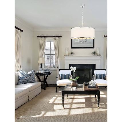 Open Design OR80216 - Lühter ketiga CASA 6xE14/15W/230V kreemjas/läikiv kroom