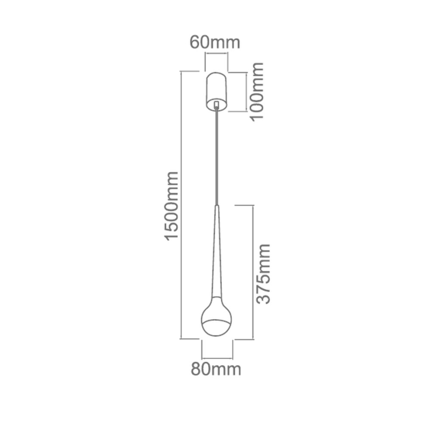 Open Design OR80247 - LED-lühter riputuskaabliga CAPPI LED/5W/230V, must