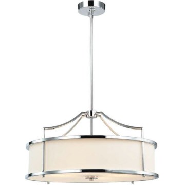 Open Design OR80872 - lühter varrega STANZA 4xE27/15W/230V, läbimõõt 55 cm, läikiv kroom/valge