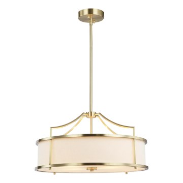 Open Design OR80896 - Lühter varrega STANZA 4xE27/15W/230V läbimõõt 55 cm messing/valge