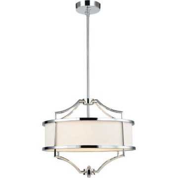 Open Design OR80902 - Varrega laelamp STESSO 4xE27/15W/230V läbimõõt 42 cm läikiv kroom/valge