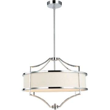 Open Design OR80919 - Lühter vardal STESSO 4xE27/15W/230V, läbimõõt 55 cm, läikiv kroom/valge