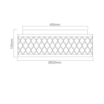 Open Design OR81008 - Laelamp CAVALLI 3xE27/15W/230V, läbimõõt 52 cm, läikiv kroom