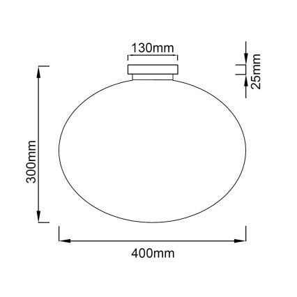 Open Design OR81169 - Laelamp PALLA 1xE27/12W/230V läbimõõt 40 cm läikiv kroom