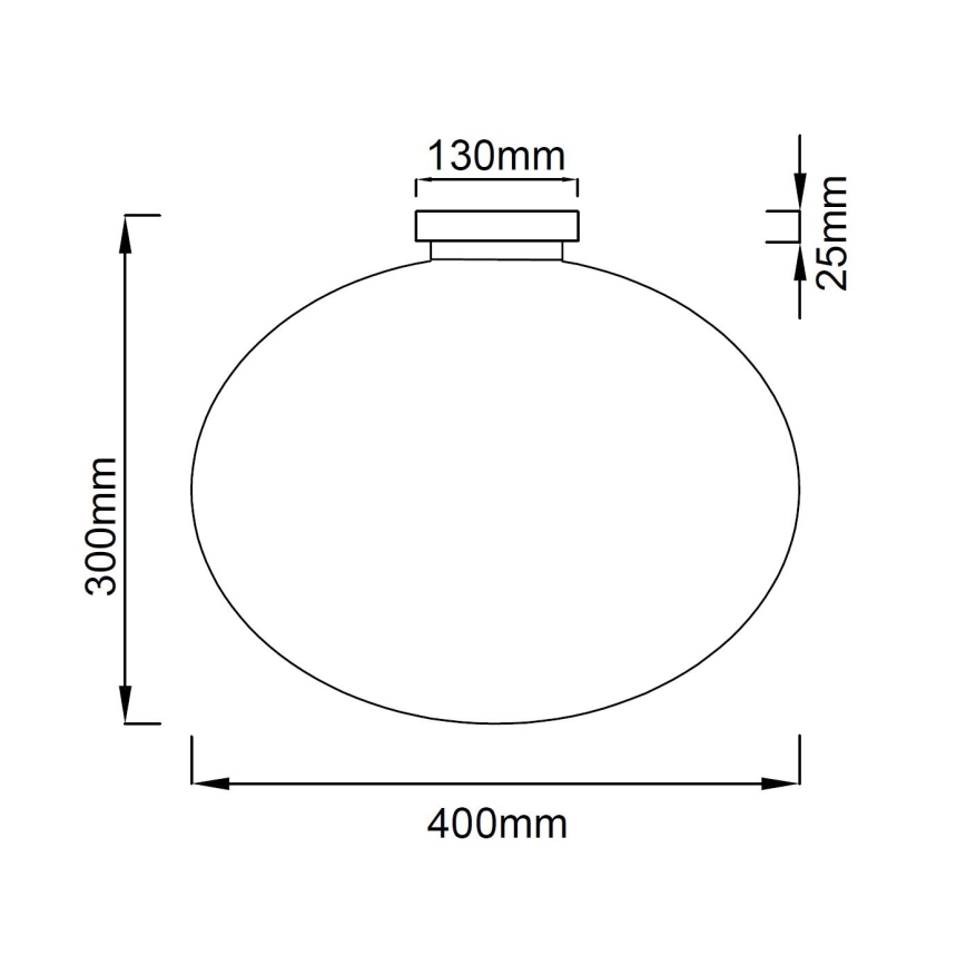 Open Design OR81169 - Laelamp PALLA 1xE27/12W/230V läbimõõt 40 cm läikiv kroom
