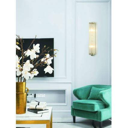 Open Design OR81572 - Seinalamp FIATTO 2xE14/12W/230V messing