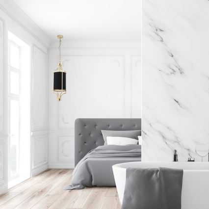 Open Design OR84108 - LUNGA ketiga rippvalgusti 1xE27/15W/230V kuldne/must