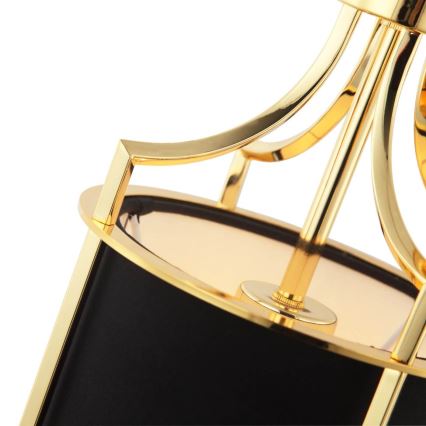 Open Design OR84108 - LUNGA ketiga rippvalgusti 1xE27/15W/230V kuldne/must