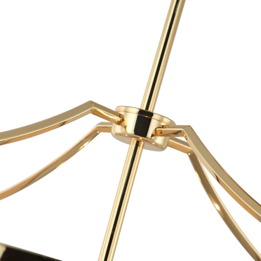 Open Design OR84146 - varrega ripplühter STANZA 4xE27/15W/230V, läbimõõt 55 cm, kuldne/must