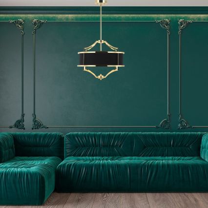 Open Design OR84160 - varrega lühter STESSO 4xE27/15W/230V Ø 55 cm, kuldne/must