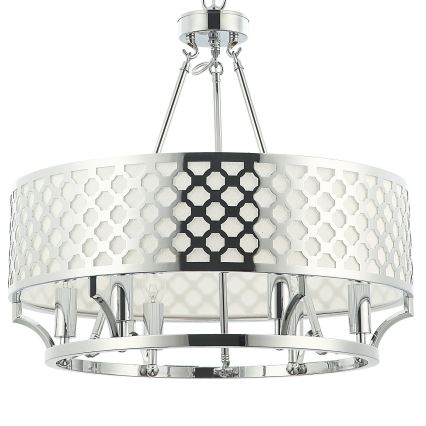 Open Design OR84375 - Rippvalgusti ketiga VERNO 6xE14/12W/230V läbimõõt 55 cm läikiv kroom