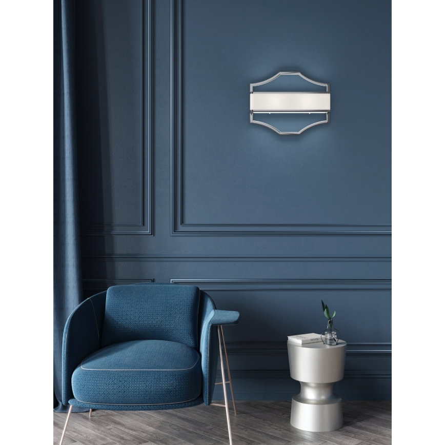 Open Design OR84504 - Seinavalgusti GERDO 2xE14/12W/230V läikiv kroom/valge